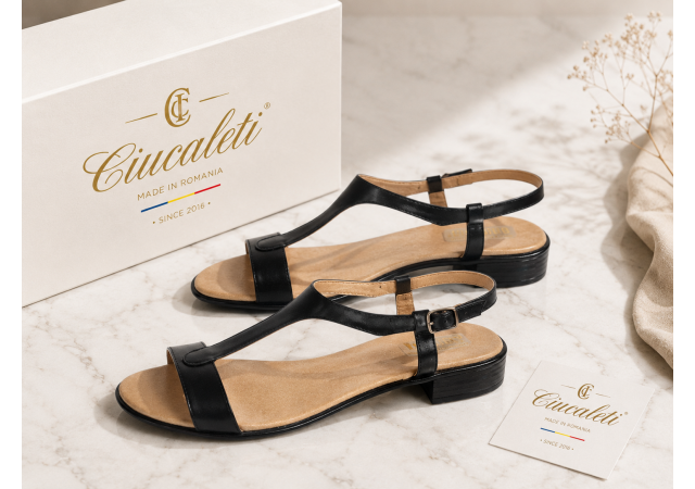 Sandale dama din piele naturala box CORA - S16NBOX